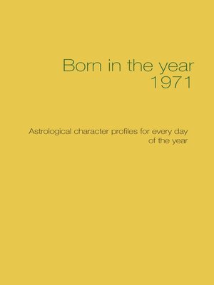 cover image of Born in the year 1971